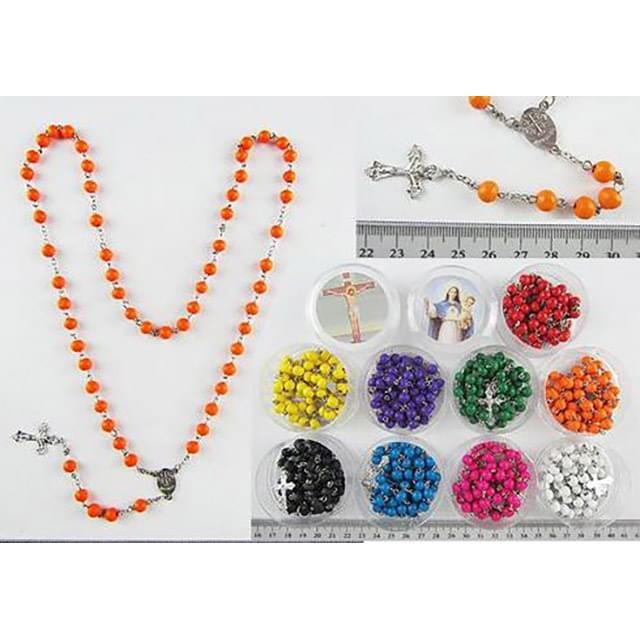 wholesale Scented wood Cross Rosary Necklace image