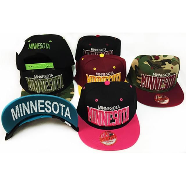 Minnesota Flat Bill Snapback Hats image