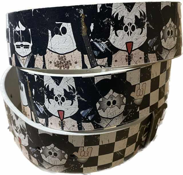 Cartoon Checkerboard Fashion Unisex Belts image