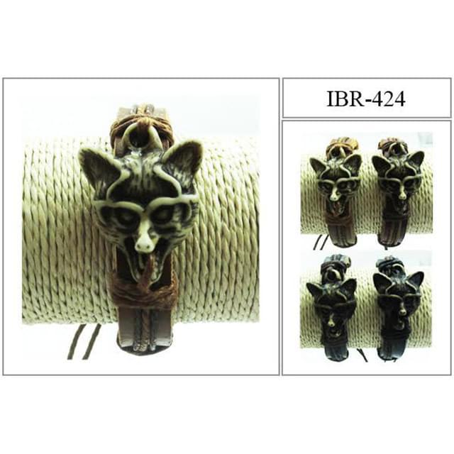 Fox Head Faux Leather Bracelets - Assorted image