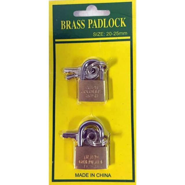 2 Pcs Small Brass Padlocks image
