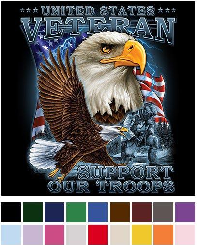 "United States Veteran - Support Our Troops" Transfers image