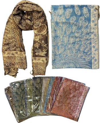 Phoenix Flower Print Pashmina Scarves - Assorted image