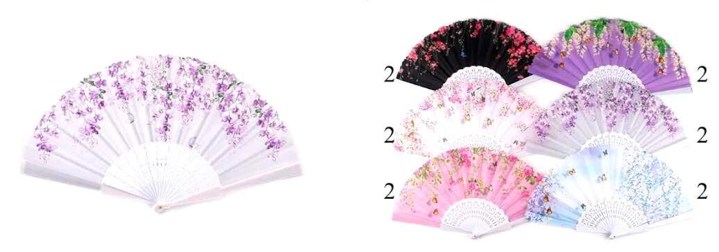 Elegant Floral Hand Fans - Assorted image
