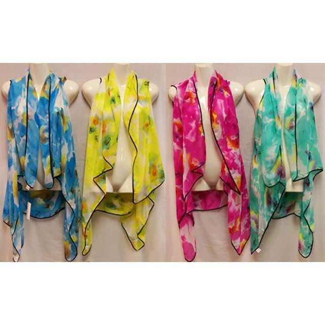 Tropical Floral Print Beach Coverups - Assorted image