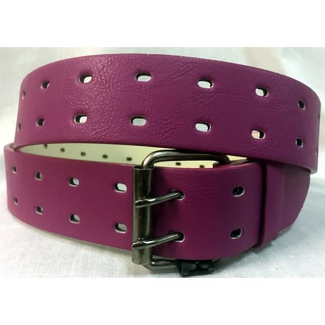 Purple 2-Hole PU Leather Belt image