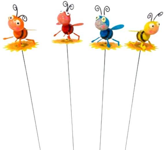 Bumblebee Yard Stake Decorations With Springing Wings & Feet - Assorted image