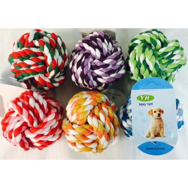 Rope Knot Balls For Dogs - Assorted image