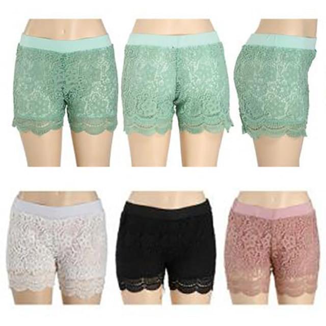 Crochet Shorts With Lace Fringes - Assorted image