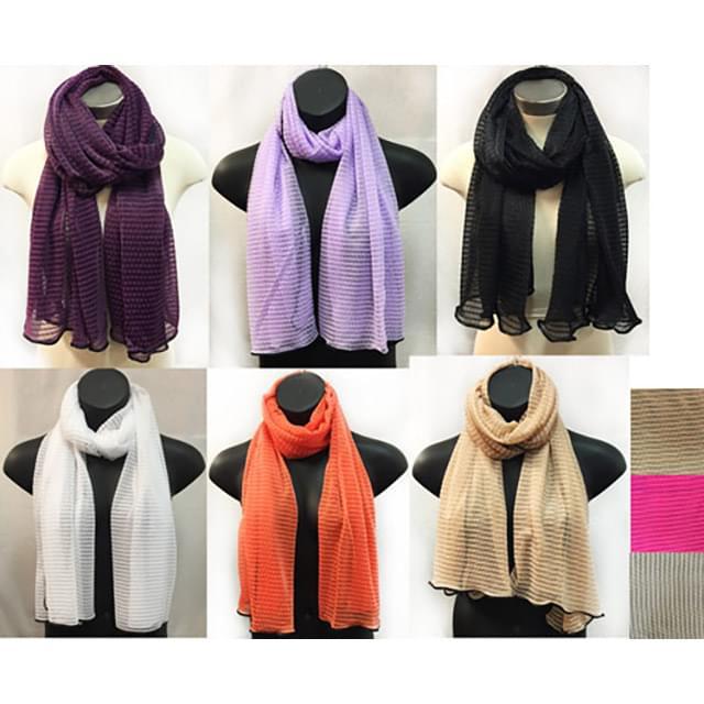 Solid Color Sectional Scarves - Assorted image