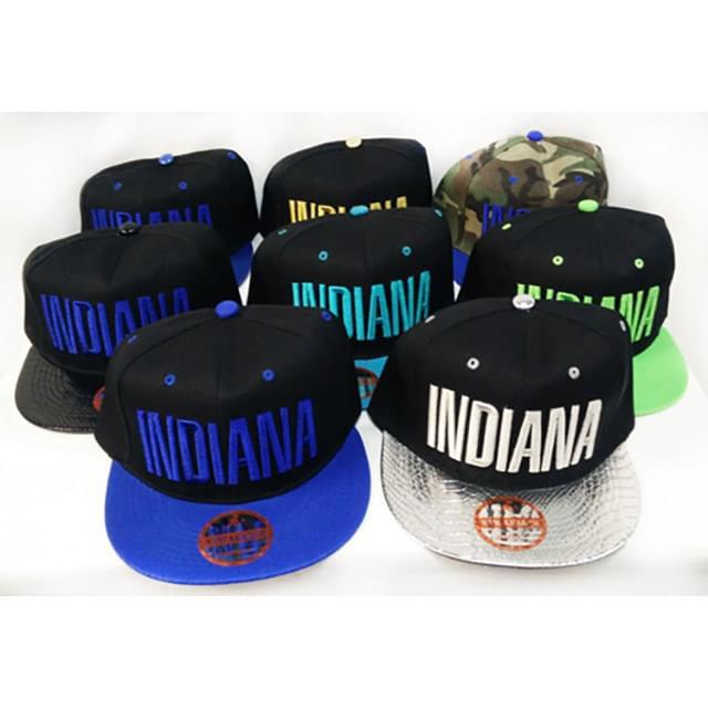 Indiana Flat Bill Snapback Hats - Assorted Colors image