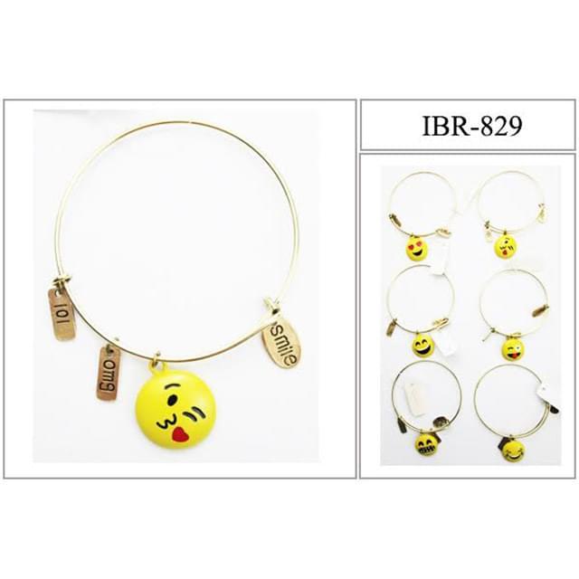 Yellow Smiley Emoji Bracelets - Assorted image