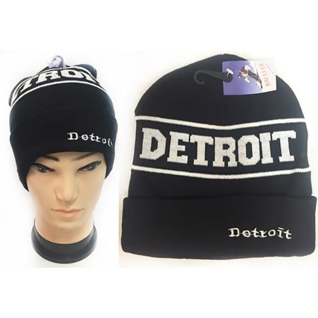 Detroit Winter Knitted Beanie/Toboggan Hats image