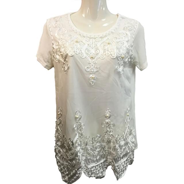 Victorian Embroidery White Tops - Assorted image