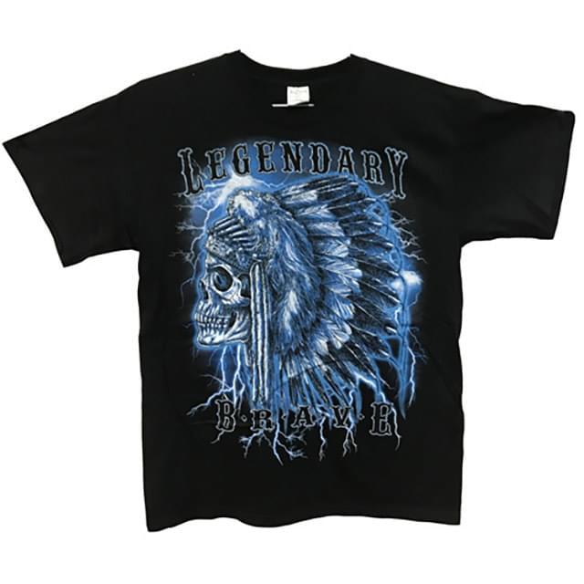 "Legendary" Tribal Skull T-Shirts - Black M/L/XL/XXL image