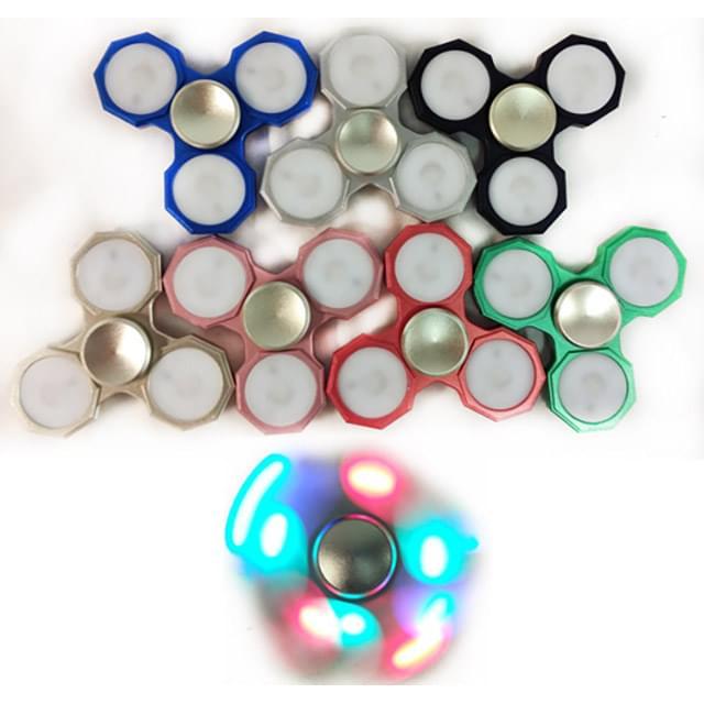 Metal Light-Up Fidget Spinners - Assorted image