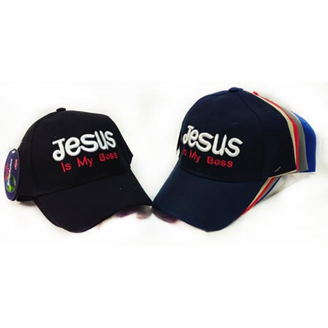 "Jesus Is My Boss" Adjustable Baseball Hats - Assorted Colors image