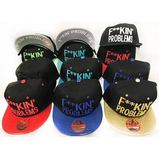 "F**kin' Problems" Flat Bill Snapback Hats - Assorted Colors image