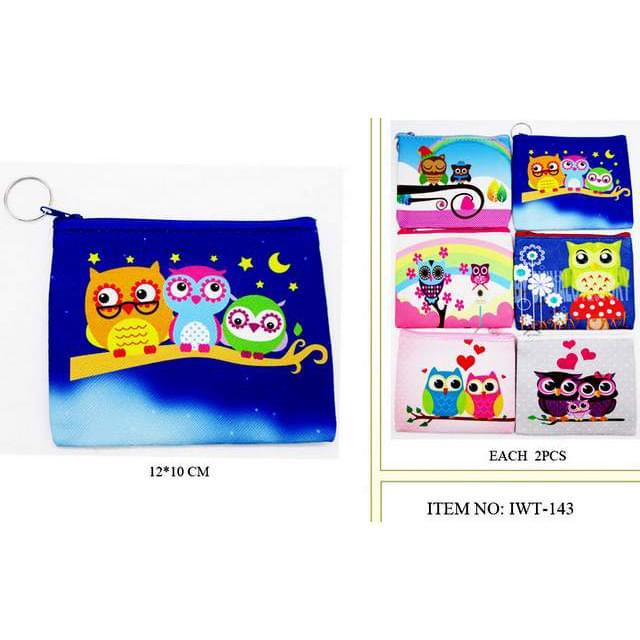 Wholesale Coin purse with Zipper assorted Owl design image
