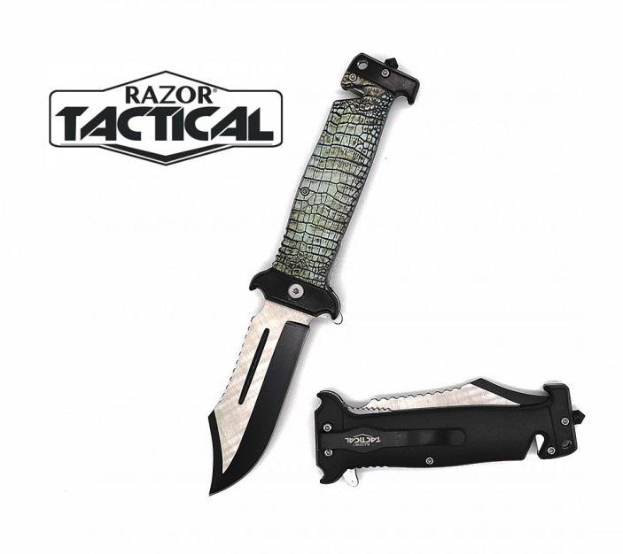 9.25'' Overall Spring-Assisted Folding Knife - Gator Skin Handle image