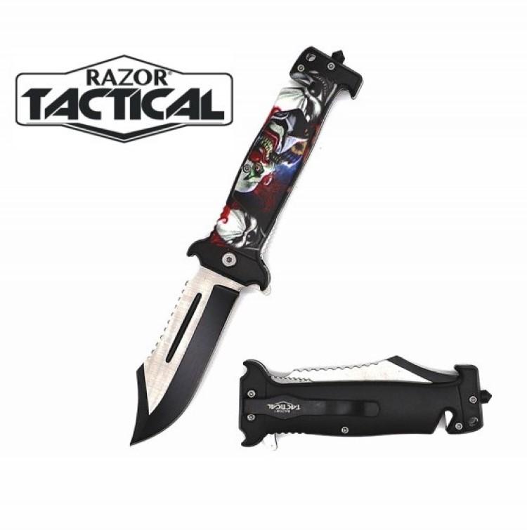 9.25'' Overall Spring-Assisted Folding Knife - Evil Clown Handle image