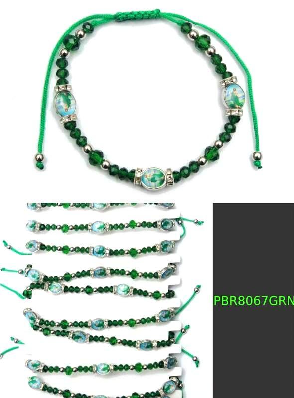 Green Crystal San Judas Bracelets image