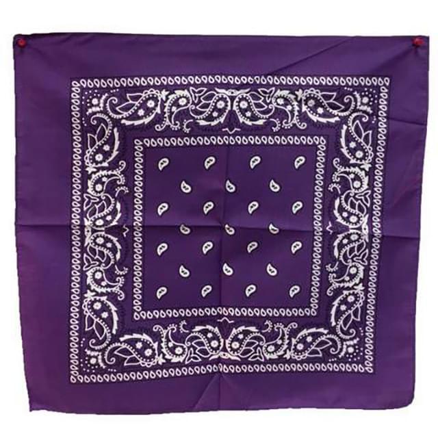 Purple Paisley Fabric Bandanas image