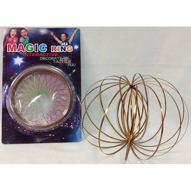 Magic Flow Ring Spring Toys - Gold image