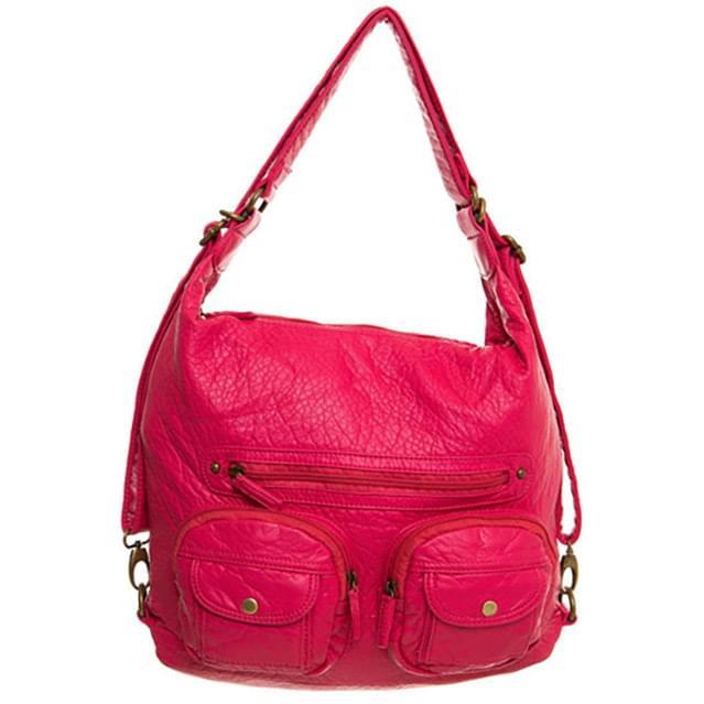 Convertible Crossbody Backpack - Coral image