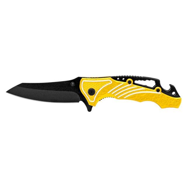 4.5" Spring-Assisted Folding Knife - Gold On Black image