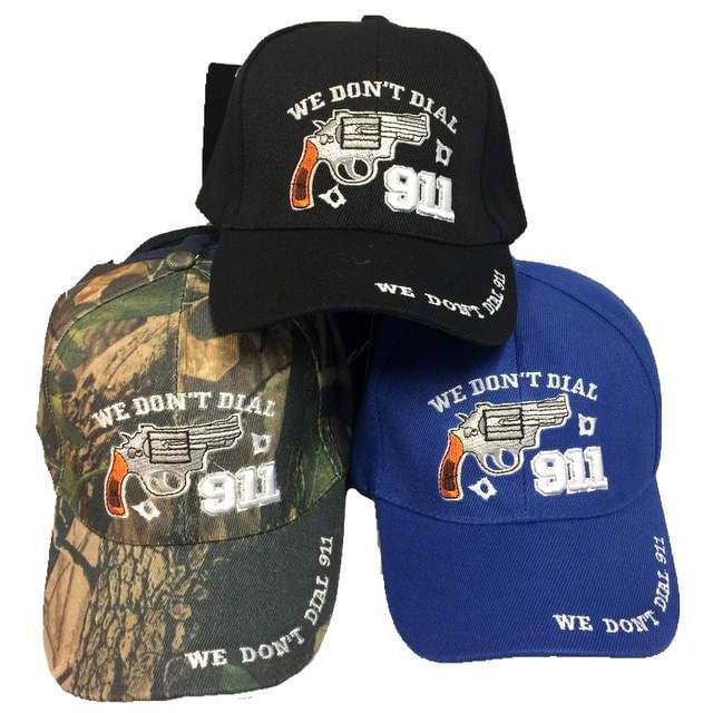 "We Don't Dial 911" Baseball Caps/Hats image