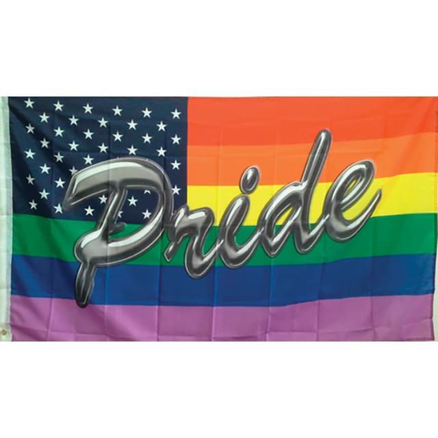 Rainbow Pride USA Flags - 3' x 5' image