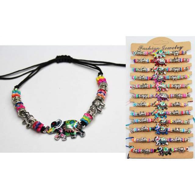Colorful Beaded Elephant Bracelets - Assorted image