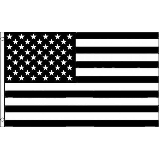 Black & White USA Flags - 3' x 5' image