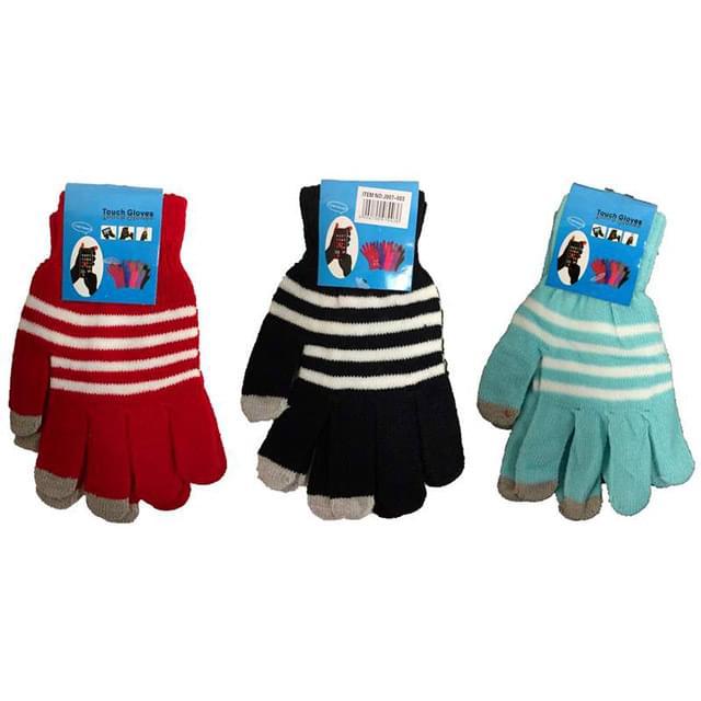 Women's Striped Texting Gloves - Assorted image
