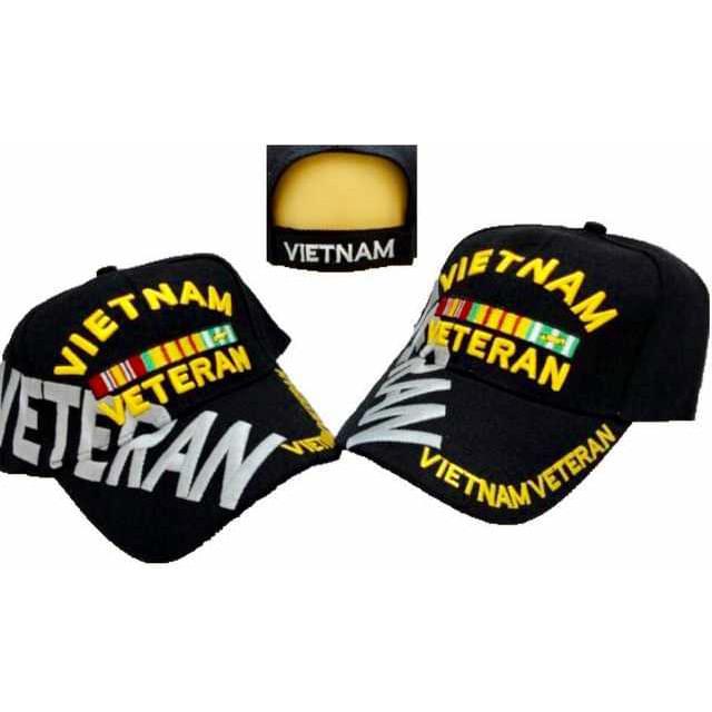 Vietnam Veteran Large Letter Baseball Caps image
