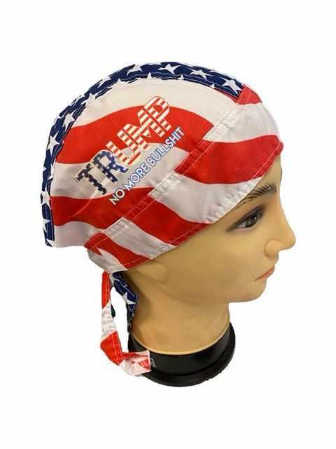 Trump "No More Bullshit" USA Skull Caps image