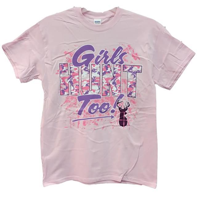 "Girls Hunt Too" T-Shirts - Pink M/L/XL/XXL image