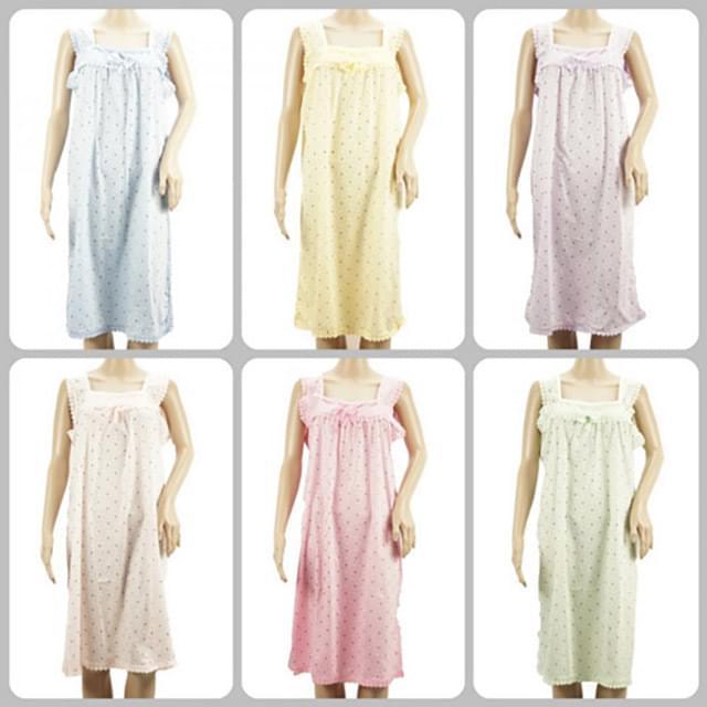Wholesale Women Pajama Night Gown Small Flower Print Assorted image