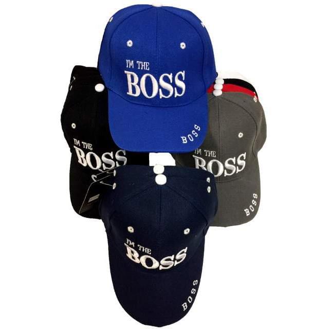 "I Am The Boss" Baseball Hats/Caps (Adjustable Size) image