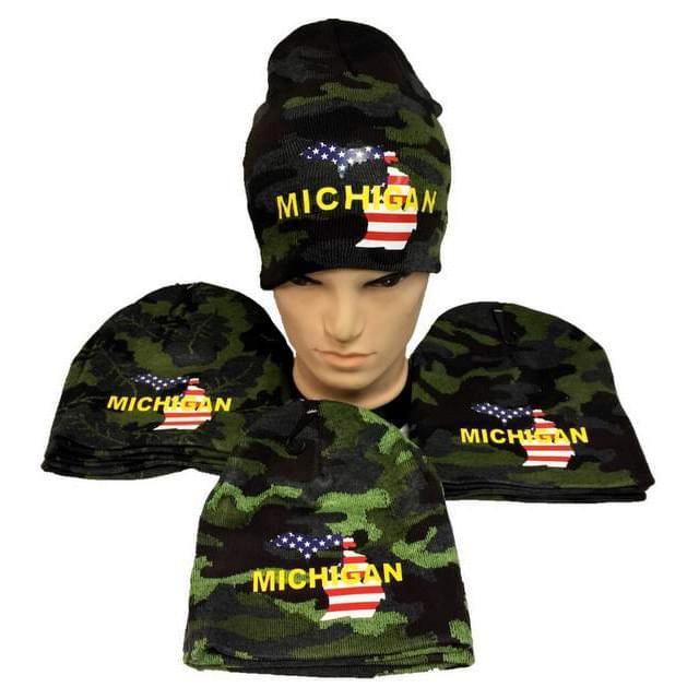 Wholesale winter Beanie Michigan Camo image