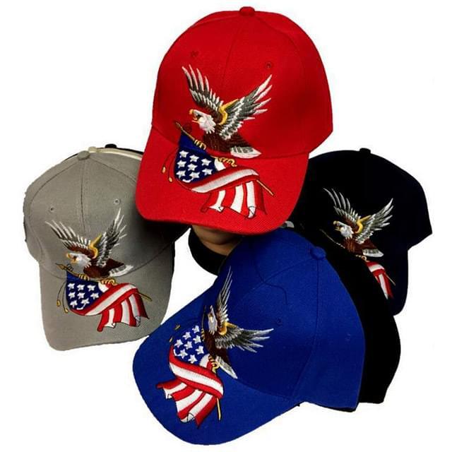 Wholesale Eagle with American Flag Hat/ Baseball Cap image