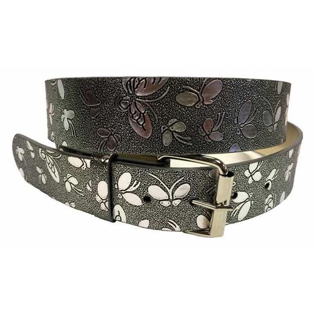 Women's Black & Silver Butterfly Belts image