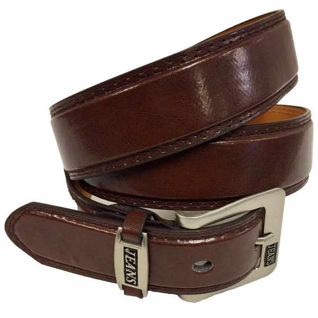 Brown "Jeans" Leather Belts image