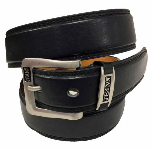 Black "Jeans" Leather Belts image