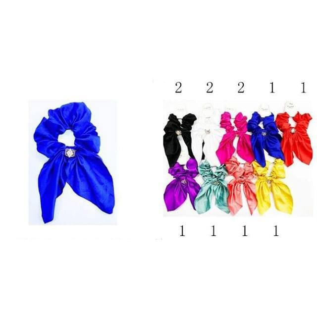 Solid Color Bow Scrunchies - Assorted image