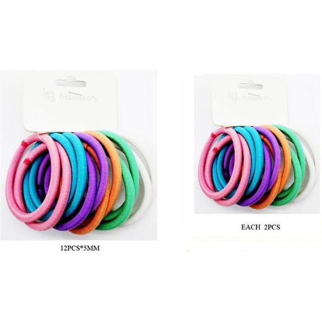 Solid Color Elastic Scrunchies - Assorted image