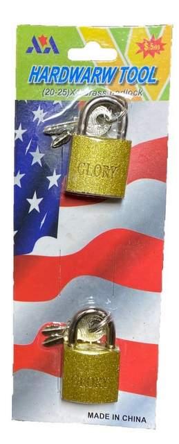 2pcs set small Brass padlock image