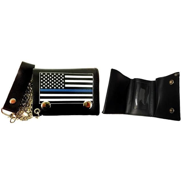 Thin Blue Line USA Flag Tri-Fold Wallet image