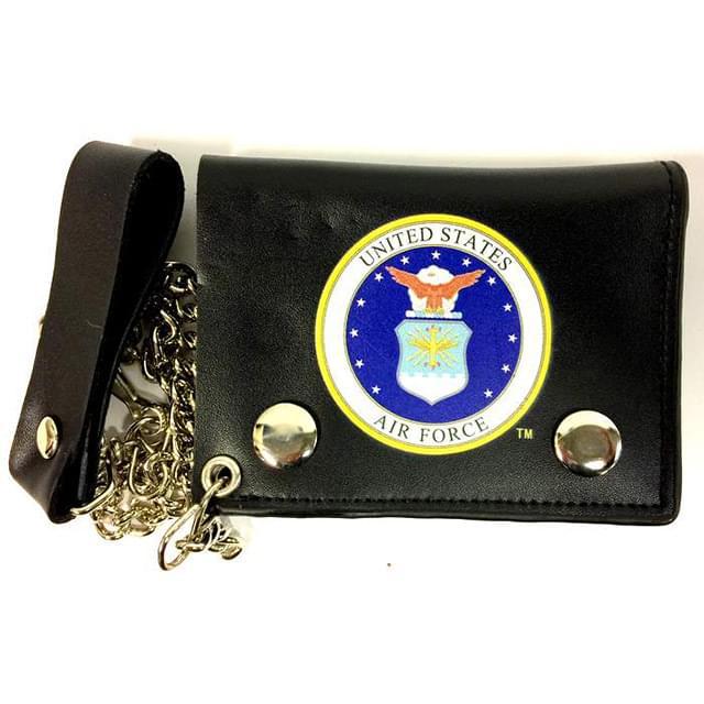 Official Licensed USA Air Force Tri-Fold Chain Wallet image